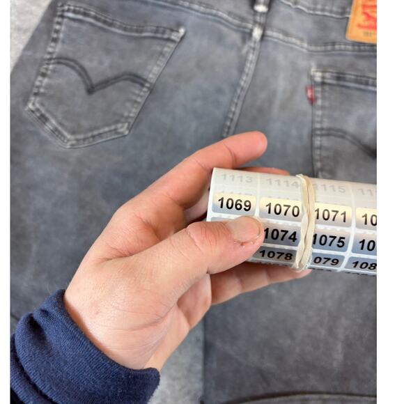 Levis Denim Jean Jorts Cargo Shorts Mens 32 Gray Carpenter Work Utility Baggy - Picture 8 of 8